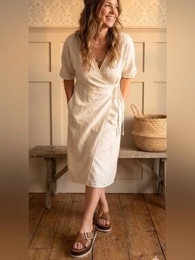 Italian Leather Brown‎ Leather Crisscross Buckle Slide Mules 7.5